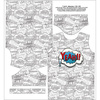 T-SHIRT DZIECIĘCY - KOMIKS / yeah (niebiesko - czerwony) - single jersey (92/98)