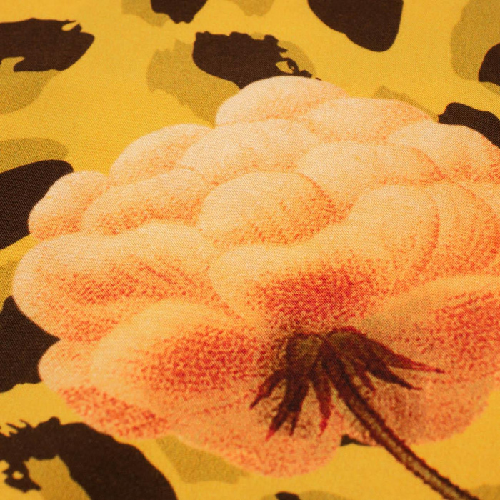 ROSEN AUF FLECKEN / senf (yellow)  - Viskose Webware