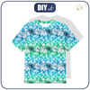DĚTSKÉ TRIČKO - BATIK vz. 1/zeleně - modrý- single jersey (104/110)