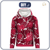 CLASSIC WOMEN’S HOODIE (POLA) - PASTEL FLOWERS PAT 2 - sewing set XS