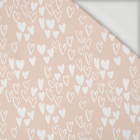 BUBBLE HERZEN / HELLROSA (VERLIEBTE VÖGEL) - Viskose Jersey