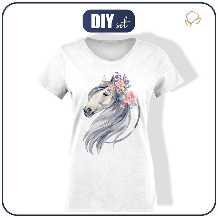 DAMEN T-SHIRT - PFERD m. 2 - Single Jersey M