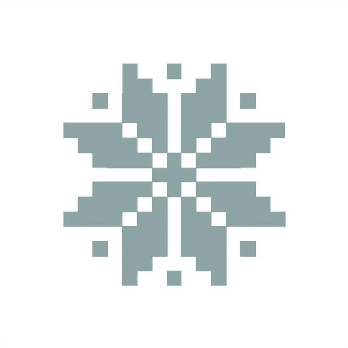 KISSENPANEL -  ALPIN BLUME / grau 