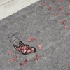 ALWAYS BEAUTIFUL (GLITTER BUTTERFLIES) / ACID WASH GREY - SINGLE JERSEY PANORAMIC PANEL (60cm x 155cm)