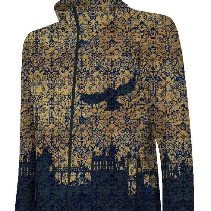 "MAX" CHILDREN'S TRAINING JACKET - OWL / MAGIC DAMASCO pat. 1 (MAGIC SCHOOL) - Functional fabric (122/128)