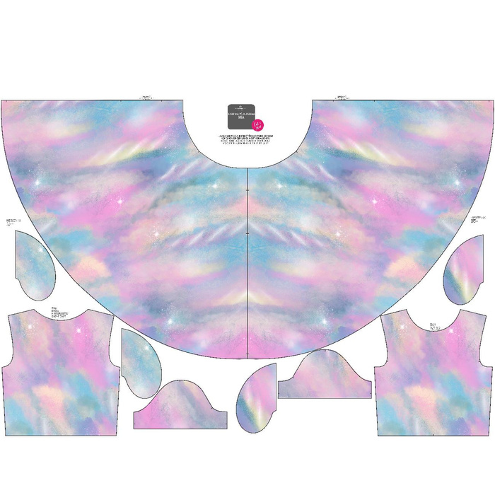 KINDER KLEID "MIA" - REGENBOGEN-OZEAN Ms. 3 - Nähset