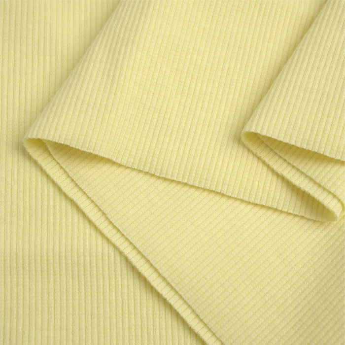 Rib Jersey fabric Unicolour - BUTTER YELLOW (D-173)