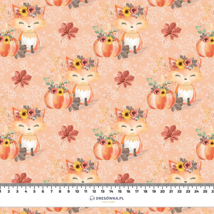 FOXES AND PUMPKINS pat. 1 / orange (FOXES AND PUMPKINS)