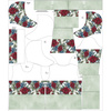 BLUZA Z KAPTUREM UNISEX (HYDRA) - WINTER FLOWERS WZ. 14 - zestaw do uszycia XXXL