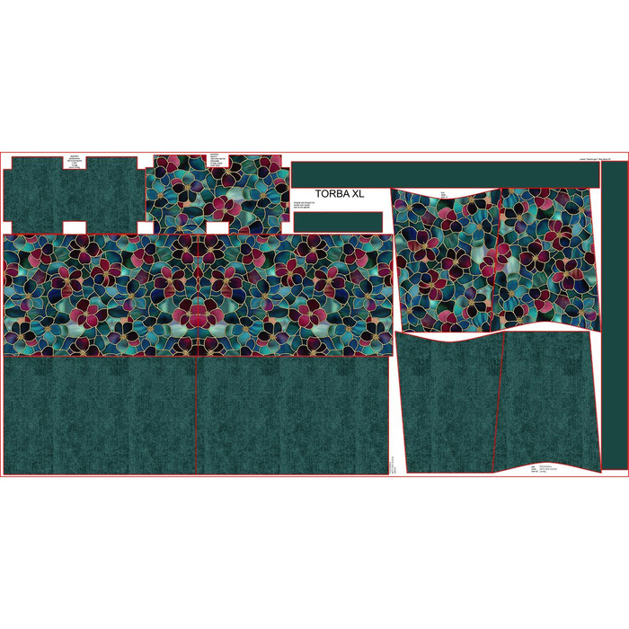 XL Tasche mit Utensilientasche 2 in 1 - STAINED GLASS WZ.16 - Nähset