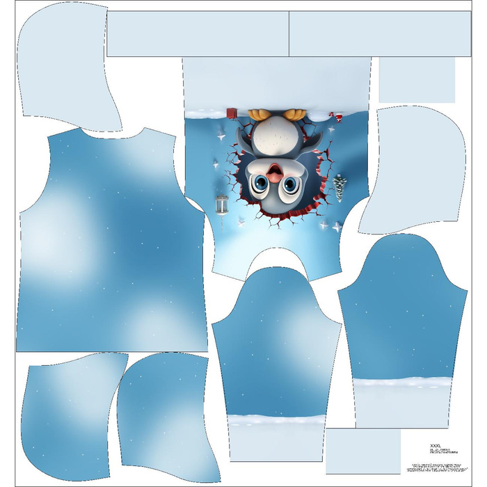 CLASSIC DAMEN HOODIE (POLA) - HAPPY PENGUIN - Nähset S