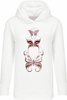 LANGES DAMEN HOODIE (MEGI) - SCHMETTERLINGE MIX M. 4 (GLITTER SCHMETTERLINGE) - Sommersweat - XL