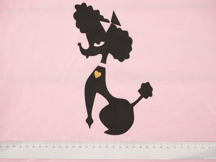POODLE "S" / B-12 pale pink / MINIMAL - panel single jersey TE210