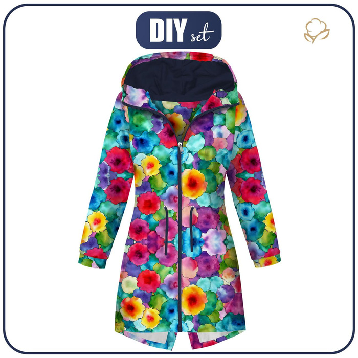 WOMEN'S PARKA (ANNA) - COLORFUL ABSTRACTION pat. 2 - softshell XL