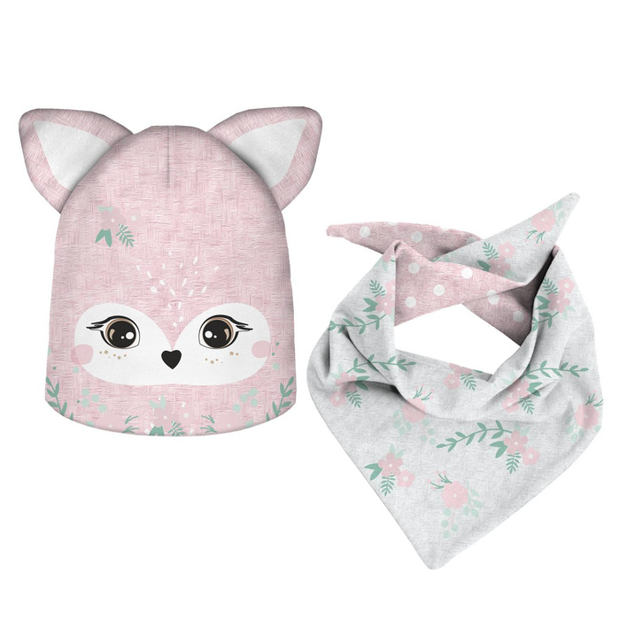 KID'S CAP AND SCARF (CAT) - FAWN JOLA 51-54