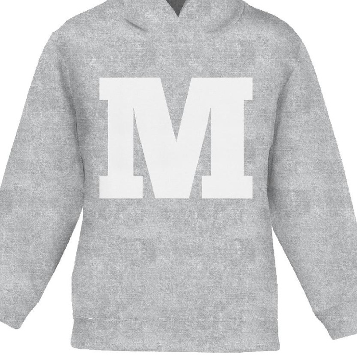KID'S HOODIE (ALEX) - "M" / acid wash light grey - sewing set