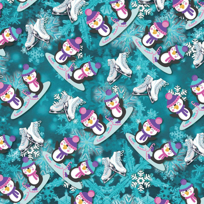 PINGUINE MIT SCHLITTSCHUHEN m. 2 (PINGUINE) - Wasserabweisende Webware