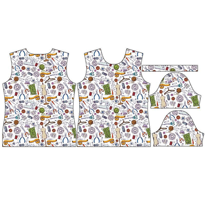 WOMEN’S T-SHIRT- TAILOR’S MIX / white - single jersey L