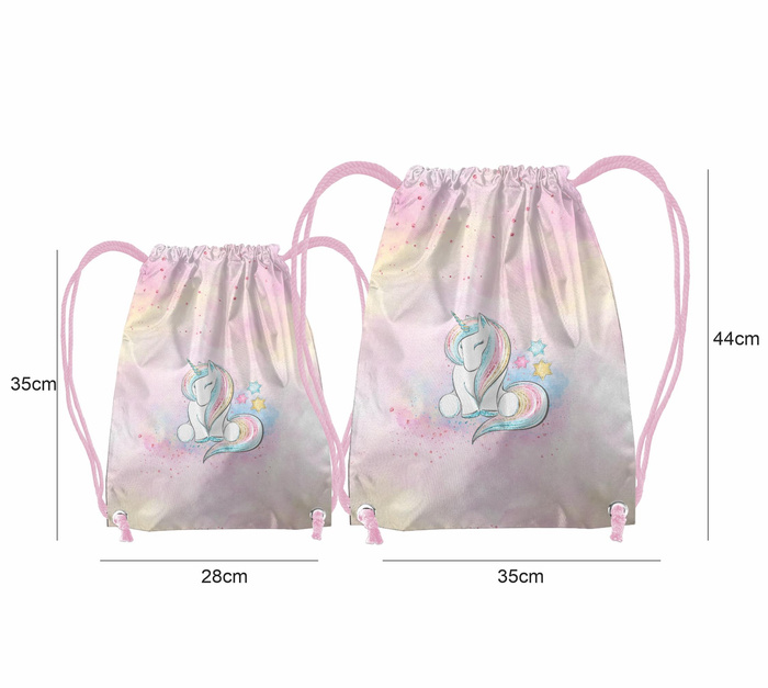 GYM BAG - UNICORNS AND RAINBOW  pat. 2 (WONDERLAND) - small