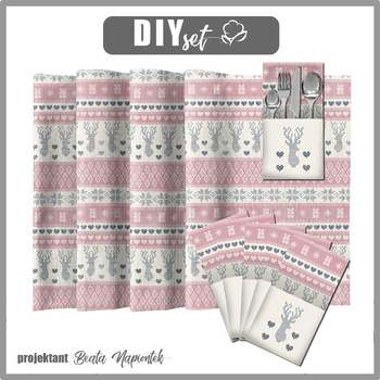 NAPKINS AND RUNNER - NORWEGIAN MIX PAT. 1 (NORWEGIAN PATTERNS) - sewing set