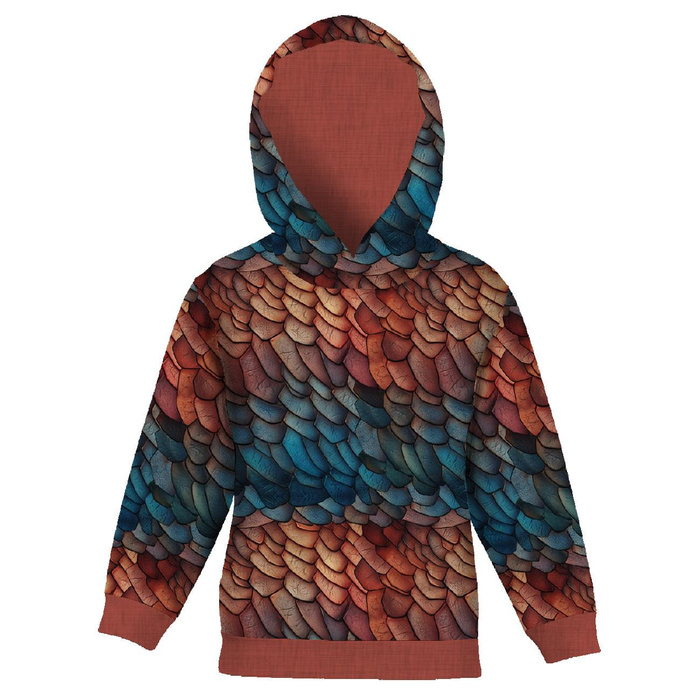 KINDER HOODIE (ALEX) - LEATHER PATTERN WZ.10 - Sommersweat (122/128)