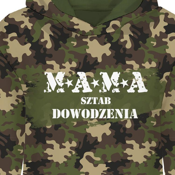 CLASSIC WOMEN’S HOODIE (POLA) - MAMA / camouflage - looped knit fabric - XXL