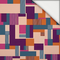RETRO GEOMETRIC WZ. 1 - lehký, česaný úplet