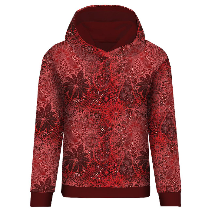 CLASSIC DAMEN HOODIE (POLA) - ROTE SPITZE - Nähset M
