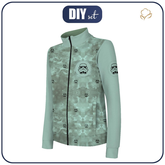 "MAX" CHILDREN'S TRAINING JACKET - STORMTROOPERS (minimal) / CAMOUFLAGE pat. 2 (olive) - Functional fabric (158-164)