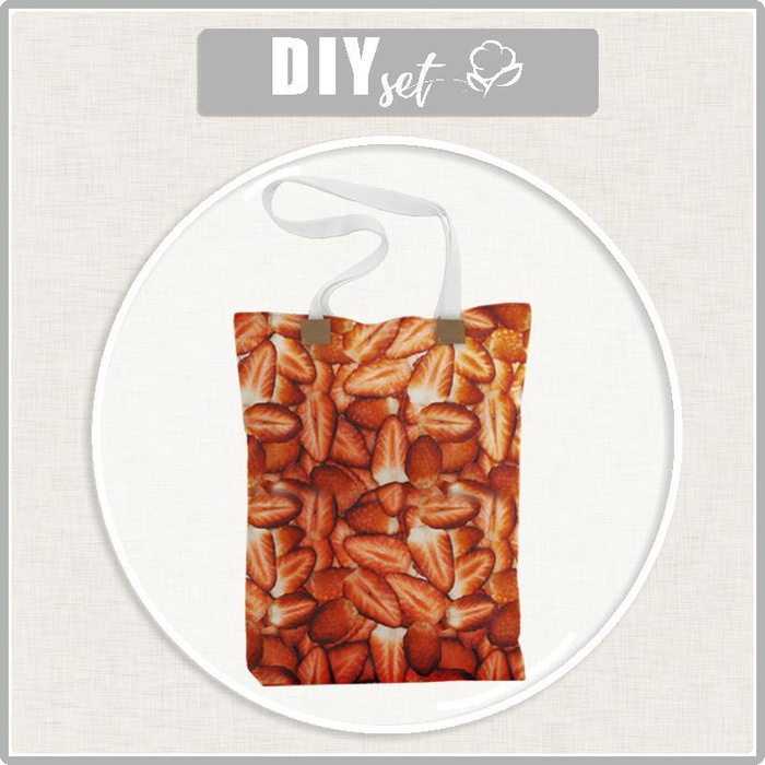 SHOPPER KABELKA - JAHODY - Panama 220g - Sada šití