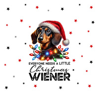 CHRISTMAS DOG M. 4 - Paneel (60cm x 50cm) leichte Maschenware angeraut