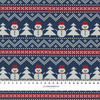 SNOWMEN WITH CHRISTMAS TREES - looped knit fabric with elastane ITY