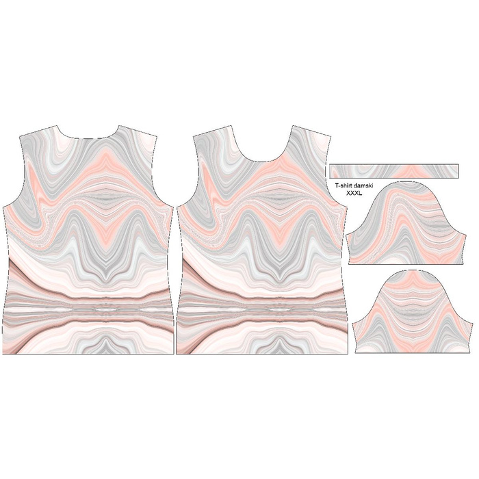 T-SHIRT DAMSKI - AKWARELE wz. 4 - single jersey XXXL