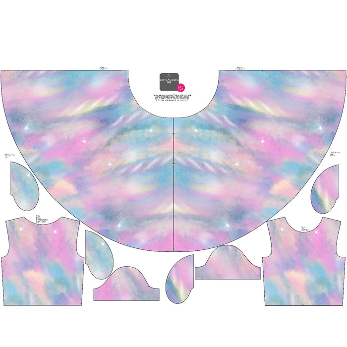 KID'S DRESS "MIA" - RAINBOW OCEAN pat. 3 - sewing set