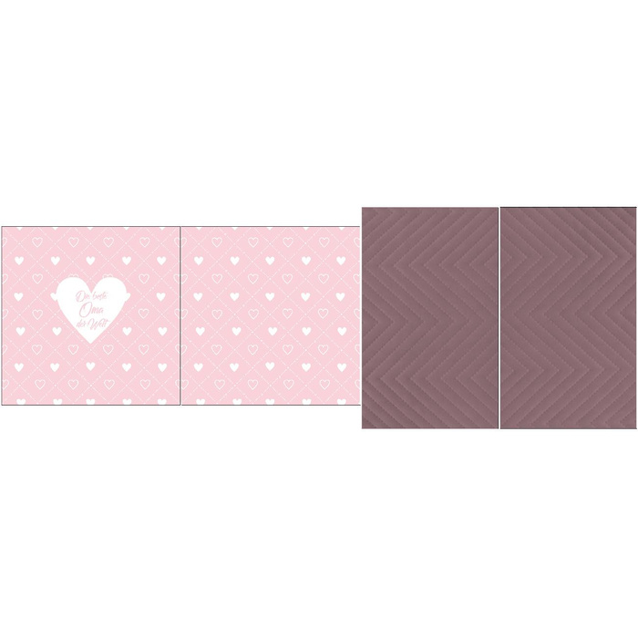 DECORATIVE PILOWS - DIE BESTE OMA DER WELT / hearts and rhombuses