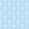 WHITE  STARS (CHAINS) / light blue - single jersey with elastane 