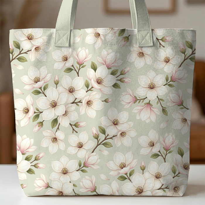 PASTEL FLOWERS WZ. 24 - Slub Weave