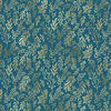 GOLDEN CORALS (GOLDEN OCEAN) / sea blue - single jersey with elastane 