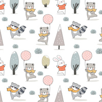 WINTER PARTY PAT. 2 (WINTER FUN) - Woven Fabric for tablecloths