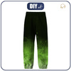 CHILDREN'S SOFTSHELL TROUSERS (YETI) - SPECKS (green) / black (110/116)