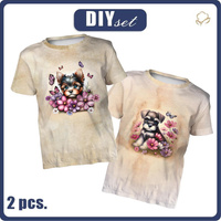 2-PACK - T-SHIRT DZIECIĘCY - CUTE ANIMALS WZ.1 - ZESTAW DO USZYCIA (92/98)