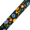 Smooth webbing tape - LOWICZ FOLKLORE (black) / Choice of sizes