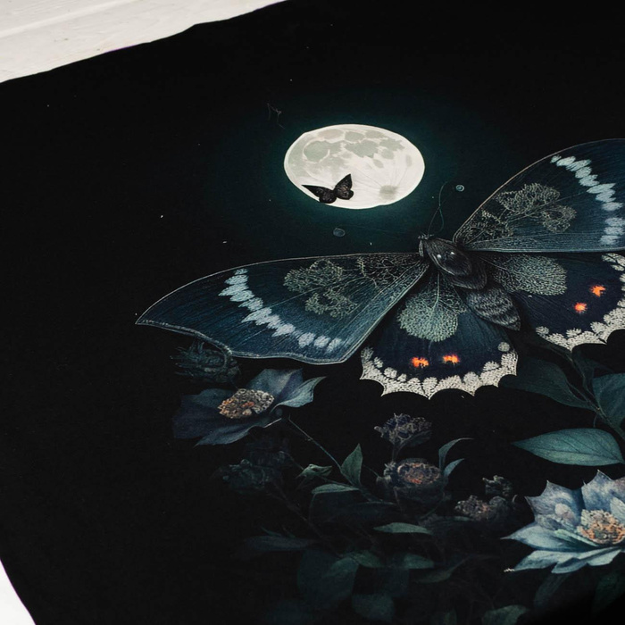 NIGHT BUTTERFLY - panel (75cm x 80cm) SINGLE JERSEY ITY