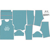 KINDERPYJAMA "ADA" - QUALLEN / FISCHSCHWARM (BLAUER PLANET) - Bambus-Single Jersey mit Elastan (110/116)