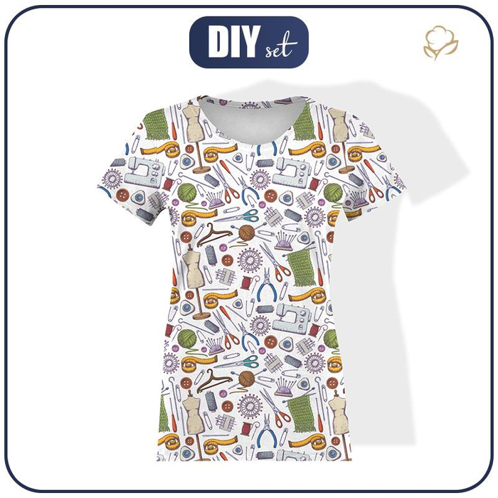 DAMEN T-SHIRT - NÄHMIX / weiße - Single Jersey S