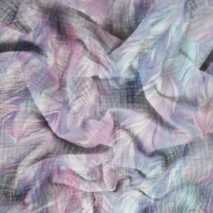 FEATHERS pat. 2 - Cotton muslin