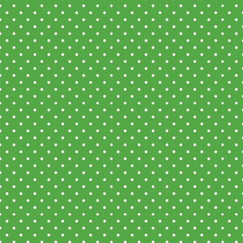 WHITE DOTSIES / green   - Woven Fabric for tablecloths