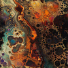 alcohol ink wz.11 - teplákovina s elastanem ITY