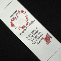 Mädchen Textillabel "HERZEN" PL - 4 Stck Set / Größe nach Wahl