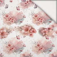 BUTTERFLY & FLOWERS WZ. 18 - leichte Maschenware angeraut